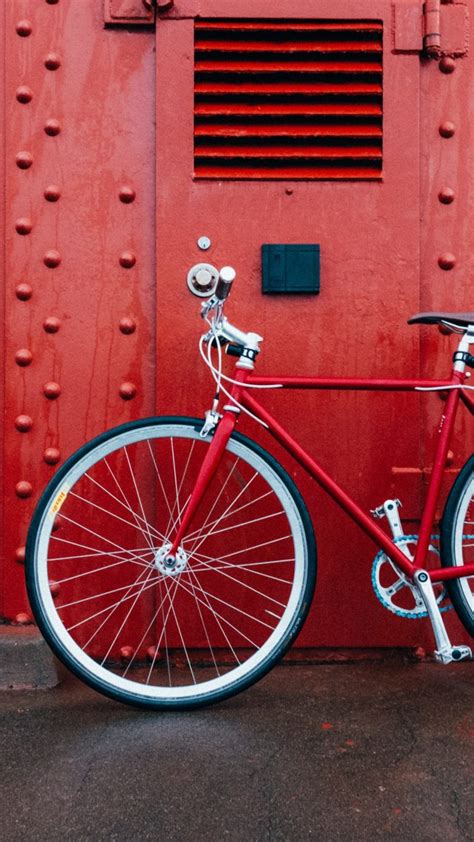 Connect with friends, family and other people you know. Bicycle Red Wall Wallpaper - 1440x2560