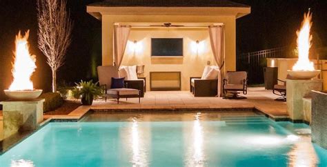 This elegant sanara pool cabana features open space to sit and relax, but still has plenty of storage space. Taking a "Staycation" in Your Luxurious Backyard Resort