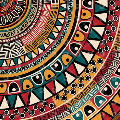 Download Round Tribal Ethnic Ornament Patchwork Pattern Background By