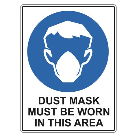 Mandatory Sign Dust Mask Must Be Worn In This Area Au