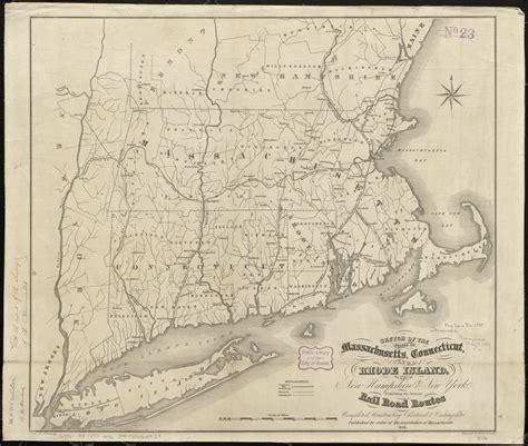 Sketch Of The States Of Massachusetts Connecticut And Rhode Island