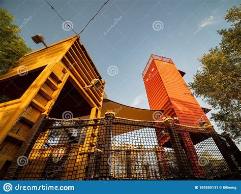 Beautiful Building Of Downtown Container Park At Downtown Las Vegas Editorial Photo Image Of