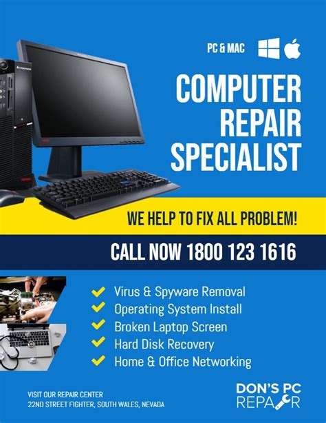 Poster Computer Repair Advertisement Samples 101 Catchy Computer