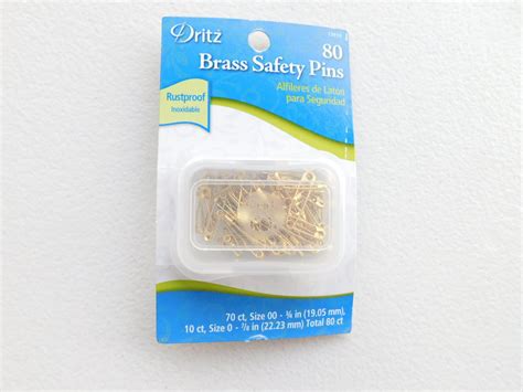 Prym Creative 80 Count Brass Safety Pins Size 000 77526139101