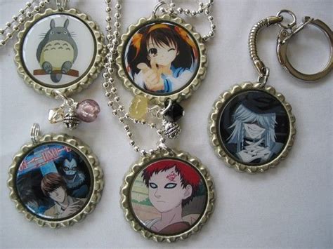 Discover savings on gifts for & more. ANIME Bottle Cap Necklace , magnets and Keyrings and ...