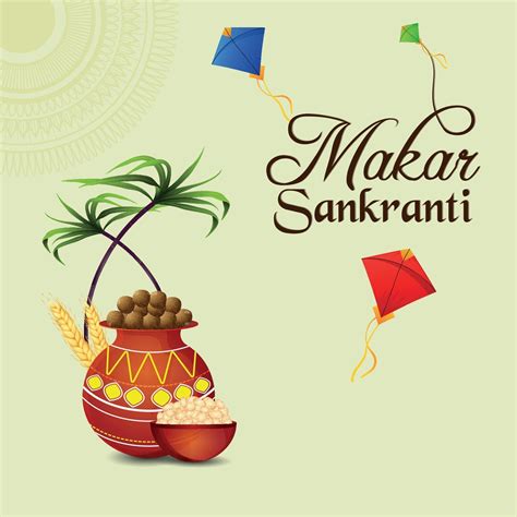 Makar Sankranti Creative Poster With Colorful Kites And Drum 2368797