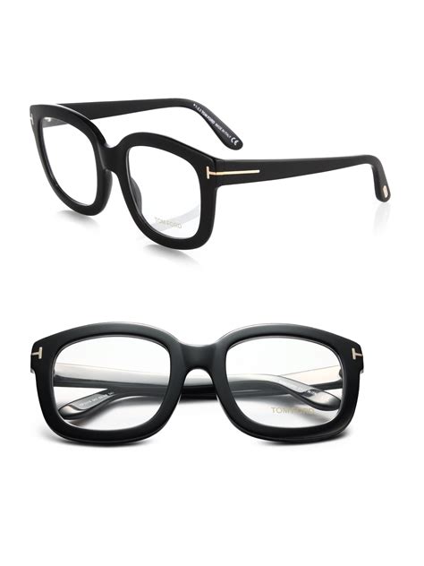 tom ford oversized acetate eye glasses in black lyst