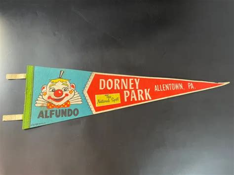 Vtg Dorney Park Allentown Pa Natural Spot Amusement Park Alfundo Clown