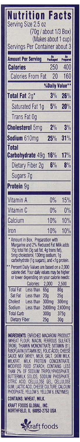 Kraft Macaroni And Cheese Three Cheese Nutrition Facts Runners High