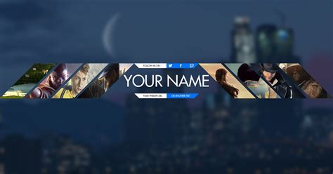 Gamers Youtube Banner Template Psd Photoshop Cc Cs6 Free Download