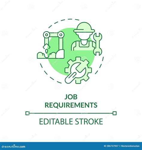 Job Requirements Green Concept Icon Stock Illustration - Illustration
