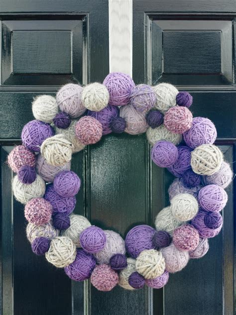 Yarn Wreath Photo Library Hgtv Yarn Ball Wreath Yarn Wreath