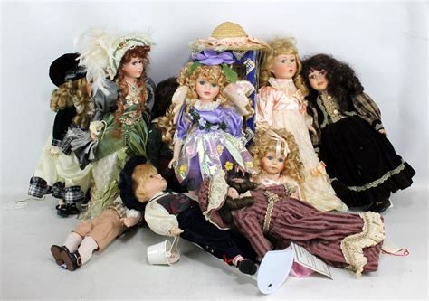 Eleven Modern Porcelain Dolls Including Tomorrows Treasures