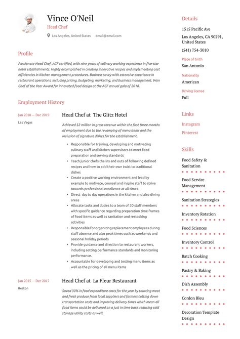 Banquet Chef Resume Sample Good Resume Examples