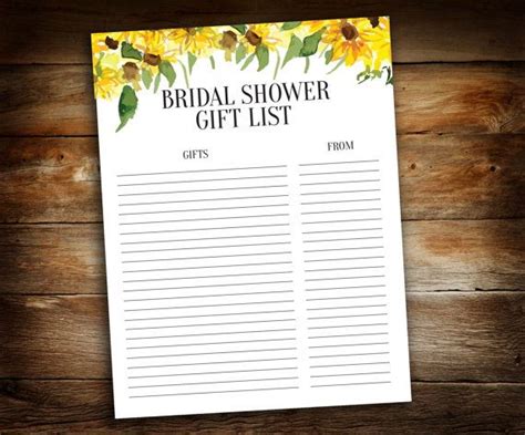 After a year of watching people delay or cancel weddings due to the pandemic, with things finally returning to normal. Bridal Shower Gift List List of Received by ...