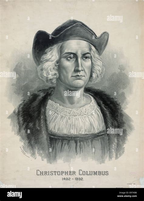 Christopher Columbus 1492 1892 Stock Photo Alamy