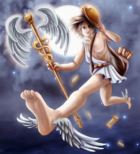 In mythology, hermes was also the father of the pastoral god pan and eudoros (with polymele), one of the leaders of the myrmidons, although the god was not given a wife in any. Hermes - Colour by dreamstone on DeviantArt
