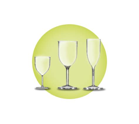 Plastic Glasses Reusable Polystyrene Economy Catering Products Direct