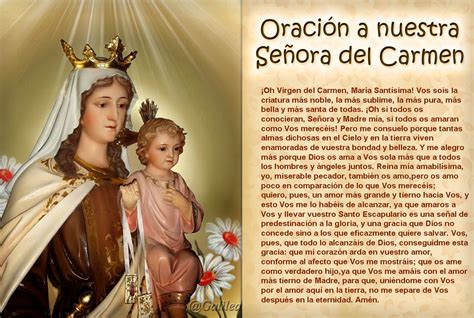 Imágenes Religiosas De Galilea Oración A Nuestra Señora Del Carmen