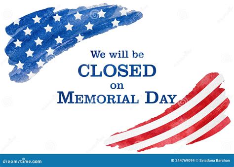 Signboard We Will Be Closed For The 4th Of July Royalty Free Stock