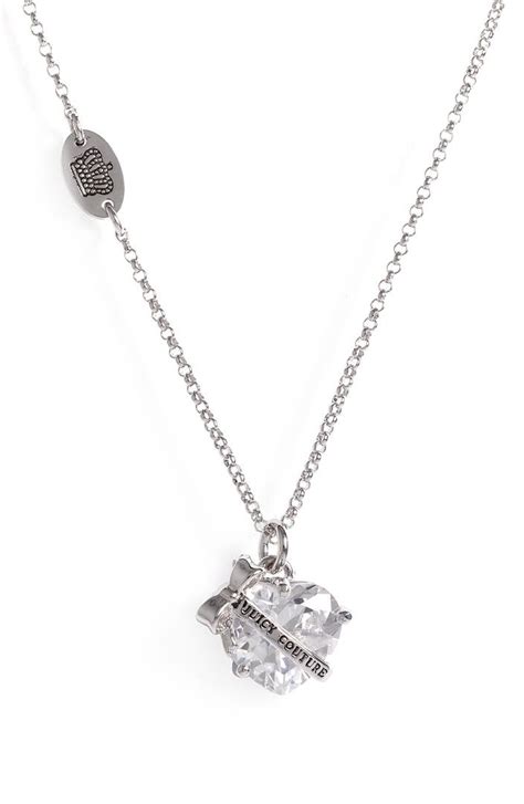 Juicy Couture Wishes Faceted Heart Pendant Necklace Nordstrom