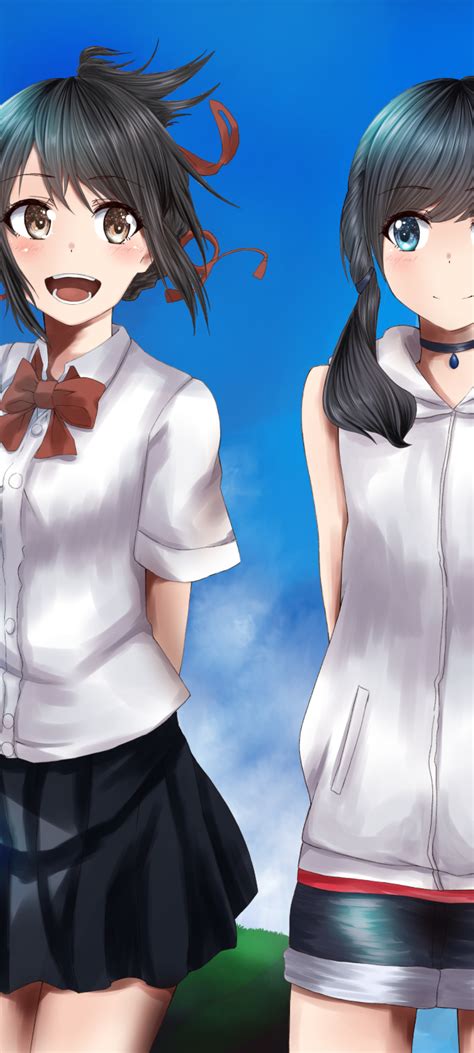 1080x2400 Hina Amano And Mitsuha Miyamizu 1080x2400 Resolution Wallpaper Hd Anime 4k Wallpapers