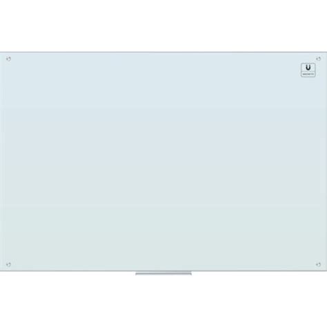 U Brands Magnetic Glass Dry Erase Board 70x47 White Frosted Surface Frameless 2301u00 01