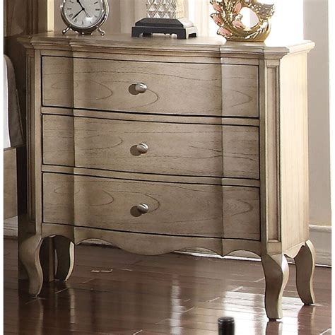 Build the top of the nightstand the same way that you did the side panels. One Allium Way® Peaslee 3 - Drawer Solid Wood Nightstand ...