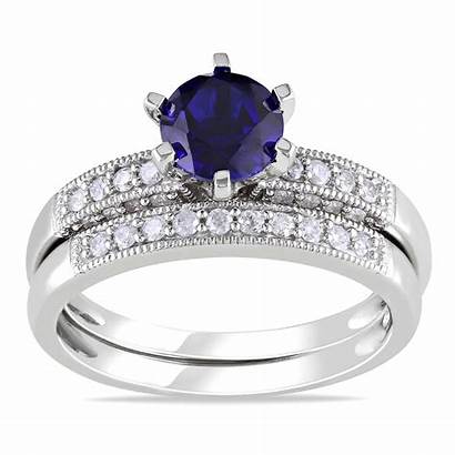 Sapphire Diamond Bridal Ring Carat Inexpensive Gold