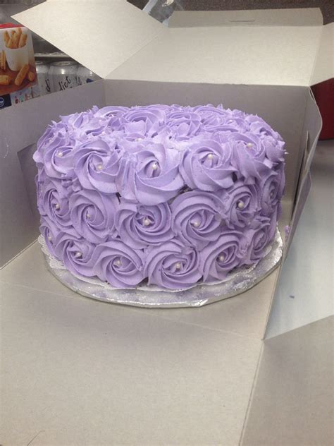 Lavender Rosette Cake Butterfly Birthday Cakes Cake Designs Birthday Purple Cakes Birthday