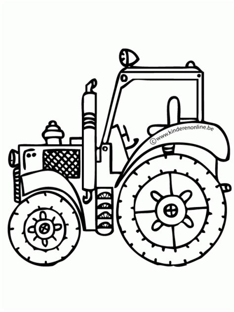 Kleurplaat tractor met aanhanger tractors on pinterest. Kleurplaat tractor | Kleurplaten