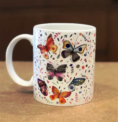 Coffee Mug Butterflies Coffee And Tea Kitchen And Dining Home Décor