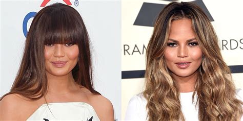 Fringe Benefits Celebrities With And Without Bangs Hairstyles With