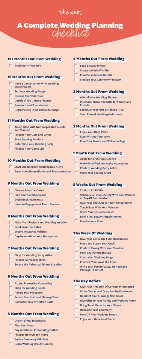 Your Wedding Checklist Guide And Timeline For 2022 And 2023