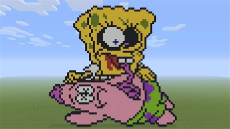 Minecraft Pixel Art Zombie Spongebob Squarepants Youtube