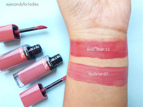 Eye Candy For Ladies ♥ Bourjois Rouge Edition Velvet 07 Nude Ist And 12 Beau Brun