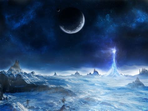Space Fantasy Art Moon Planet Hd Wallpapers Desktop And Mobile