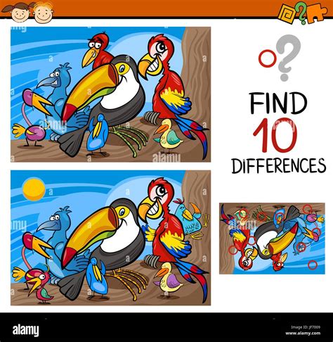 Finding Differences Game Cartoon Stock Vector Image And Art Alamy