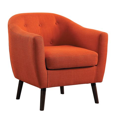 Homelegance Lucille Collection Living Room Home Barrel Accent Chair Orange