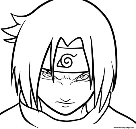 Sasuke S Face Coloring Page Printable