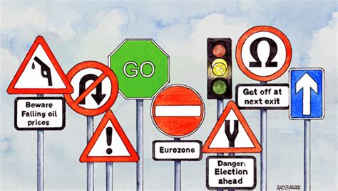 Road Signs Illustration Political Cartoonist Gary Barker