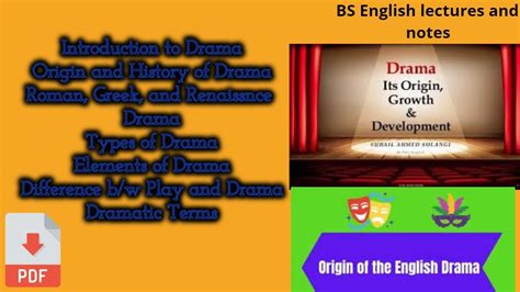 Introduction To Drama Origin Of Drama Types Of Drama Elements Of