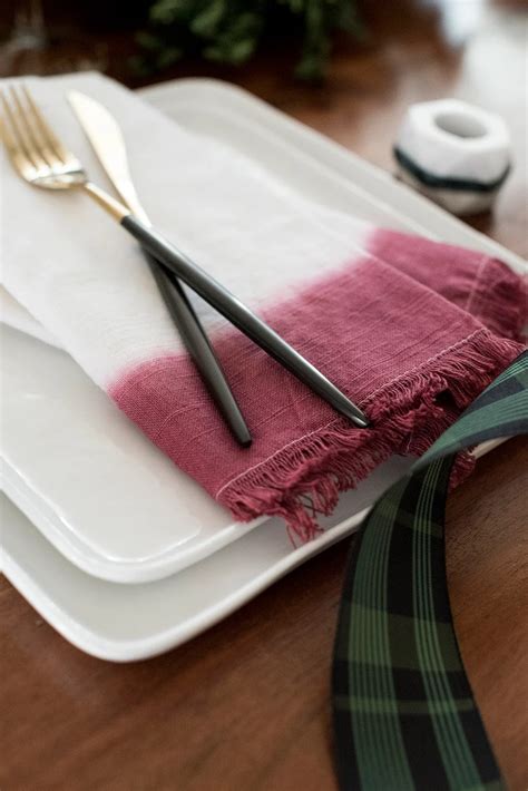 Dip Dyed Napkin Holiday Diy Room For Tuesday