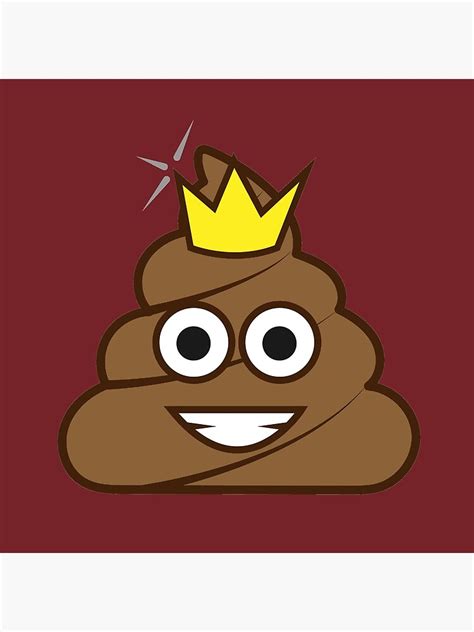 Poop Emoji Crown Art Print By Jvshop Redbubble