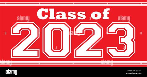 Class Of 2023 Banner With Red Background Stock Vector Image And Art Alamy