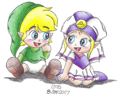 Baby Link And Baby Zelda By Cmdixon589 On Deviantart