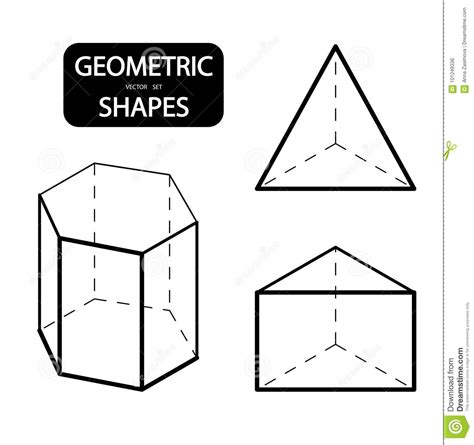 Set Of 3d Geometric Shapes Isometric Views The Science Of Geometry
