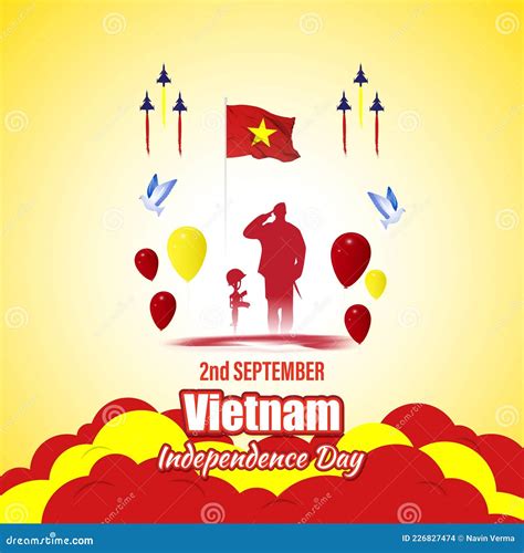 Vector Illustration For Vietnam Independence Day Stock Vector