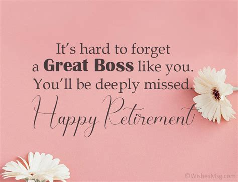 70 Perfect Retirement Wishes For Boss Wishesmsg 2022