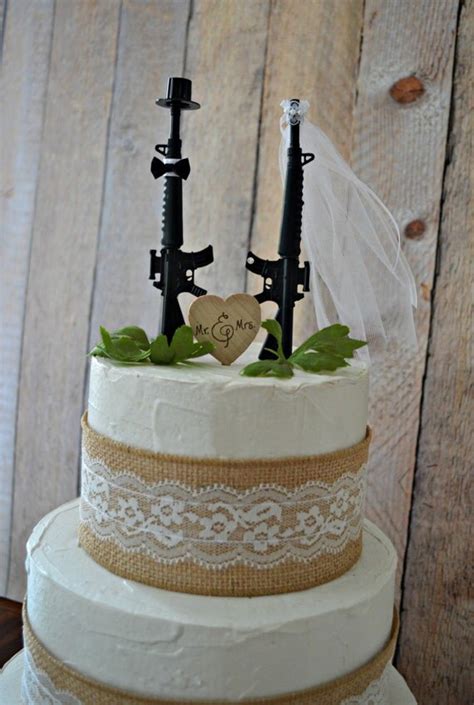 27 New Style Wedding Cake Toppers Guns